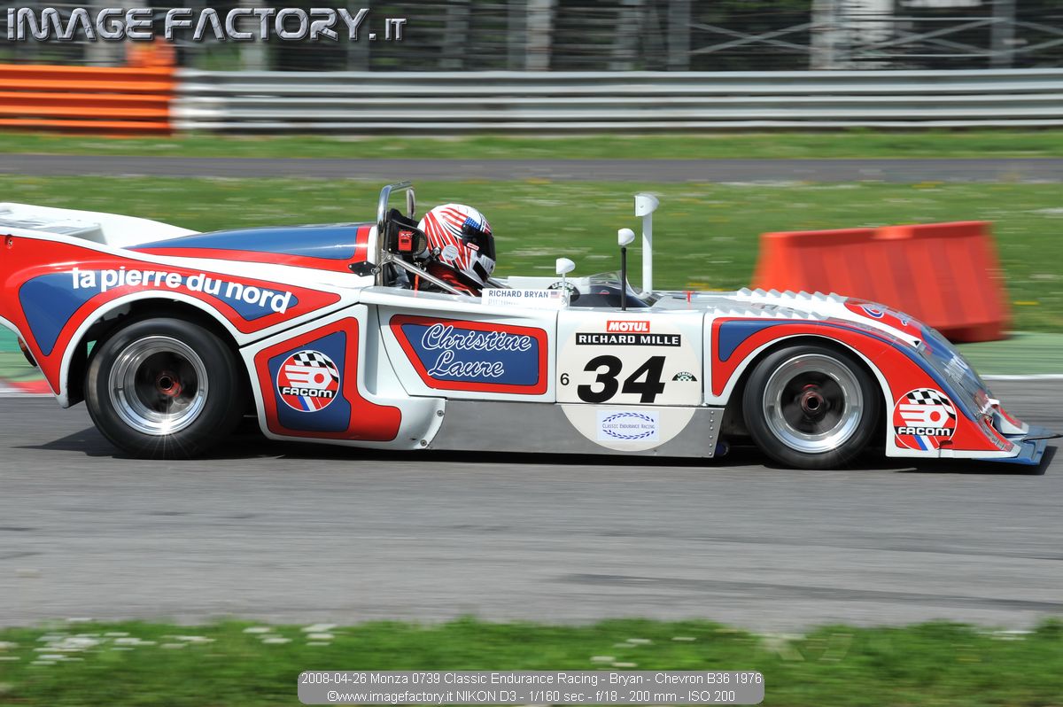 2008-04-26 Monza 0739 Classic Endurance Racing - Bryan - Chevron B36 1976